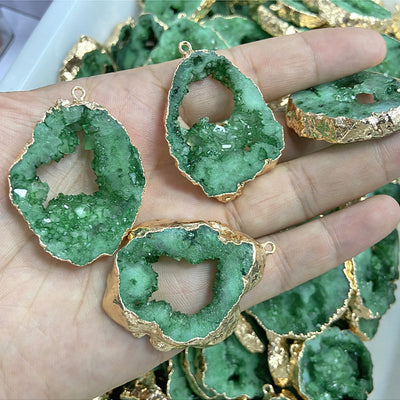 Rough Stone Slice Pendant