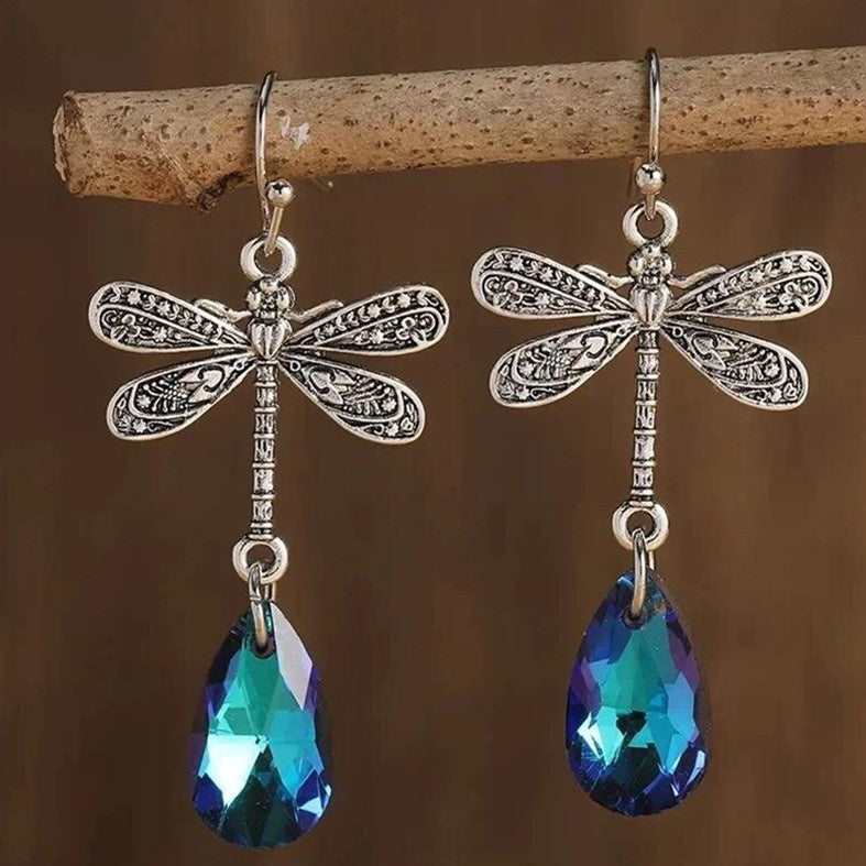 Sapphire Water Drop Pendant Earrings