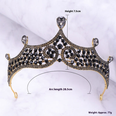 Retro Baroque Black royale Decorative Crown