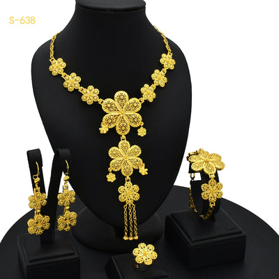 24K Gold Women's Bridal Jewelry Suit