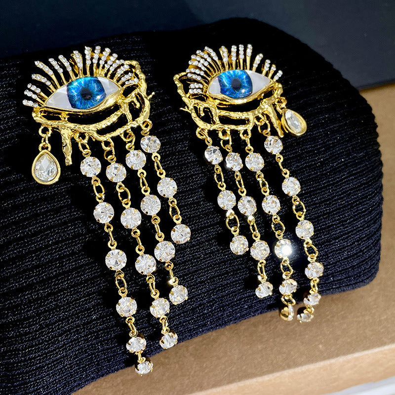 Vintage Artificial Crystal Earrings