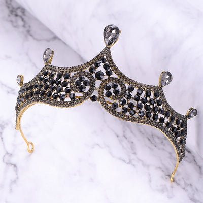 Retro Baroque Black royale Decorative Crown
