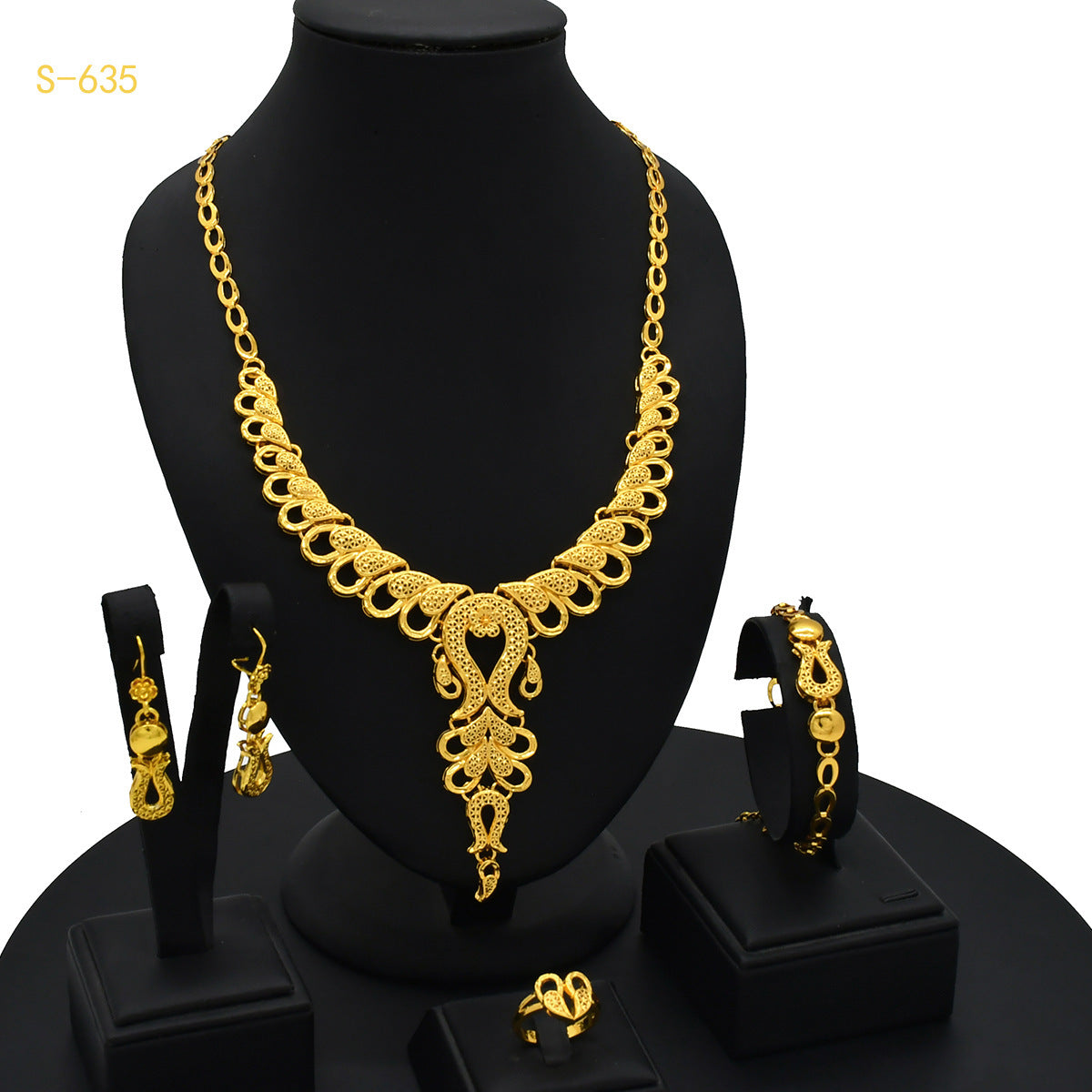 24K Gold Women's Bridal Jewelry Suit