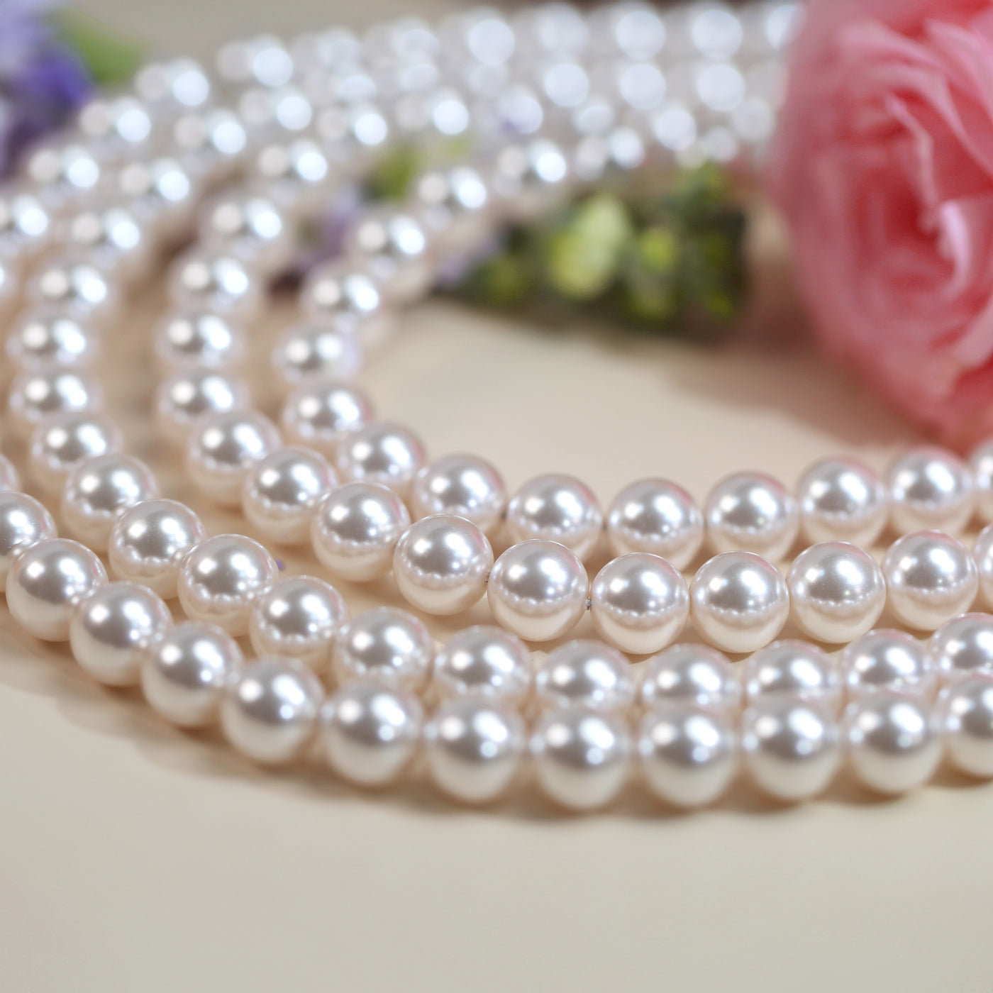 Pearl Round Scattered Beads Ornament