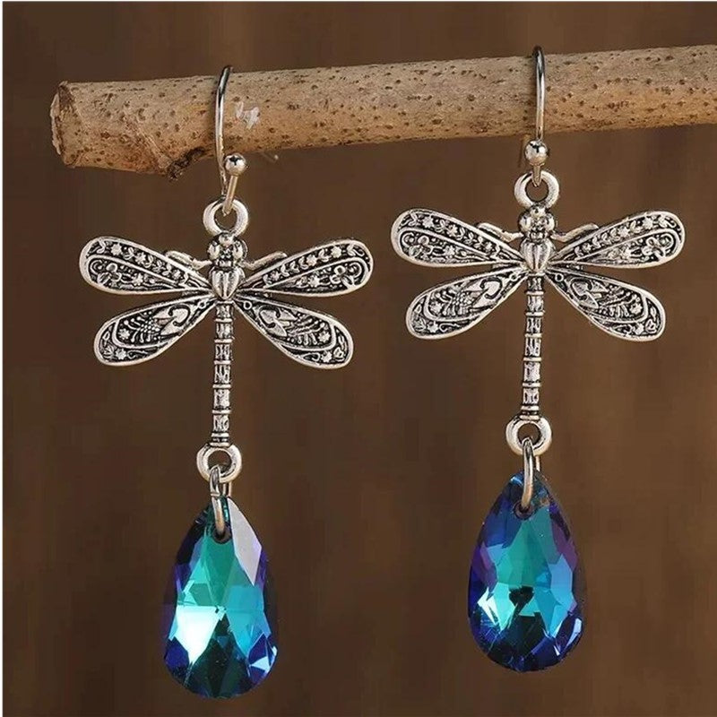 Sapphire Water Drop Pendant Earrings