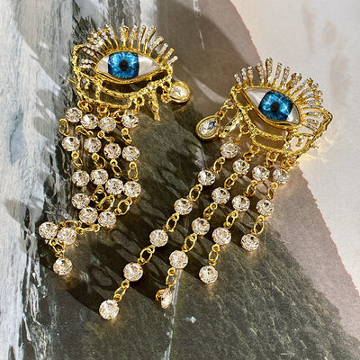 Vintage Artificial Crystal Earrings
