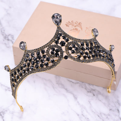 Retro Baroque Black royale Decorative Crown