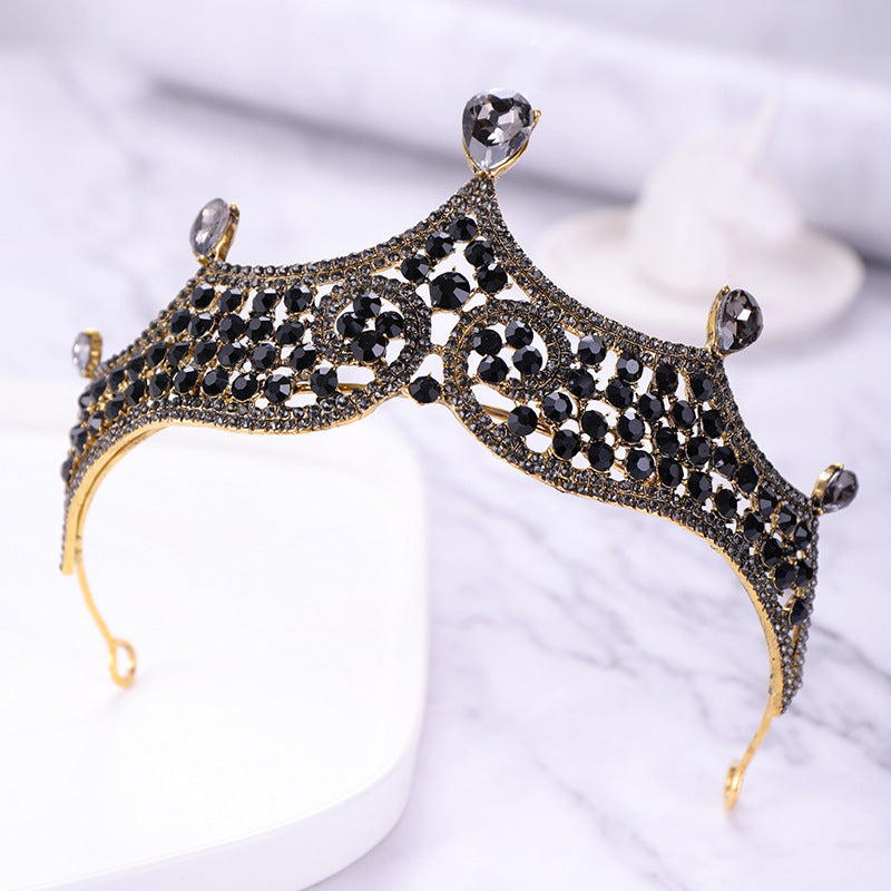 Retro Baroque Black royale Decorative Crown