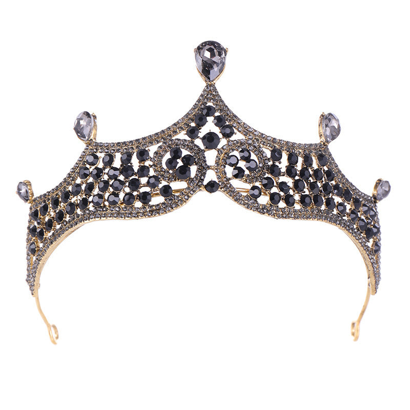 Retro Baroque Black royale Decorative Crown